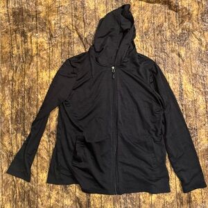 Women’s 32 Cool Black Zip-Up Hoodie Large